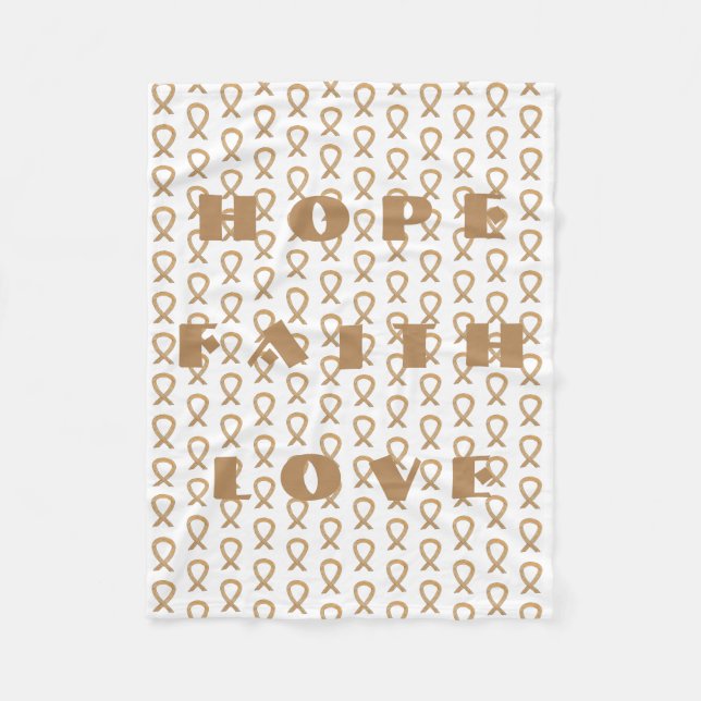 Manta Polar Apéndice Cinta de sensibilización sobre el cáncer  (Anverso)