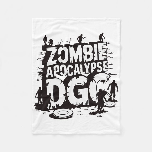 Manta Polar Apocalipsis Zombie Dgc Disc Golf Divertido Amante  (Anverso)