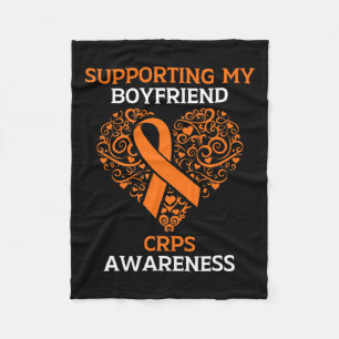 Manta Polar Apoyando a mi novio Rsd Crps Awareness Naranja