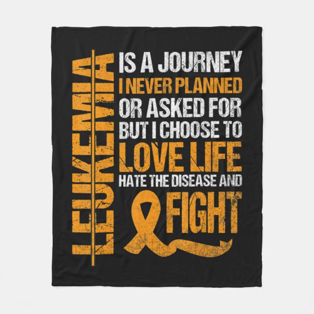 Manta Polar apoyo a Leukemia Awareness naranja Ribbon orgullos (Anverso)