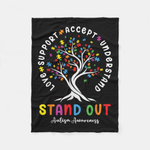 Manta Polar Apoyo al amor Acepte Comprender Autism Awareness A