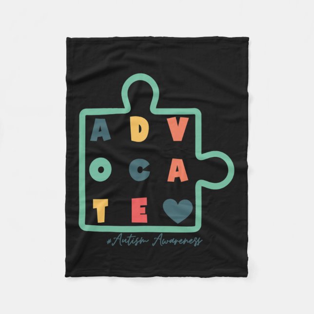 Manta Polar Apoyo al autismo para concienciar a la gente sobre (Anverso)