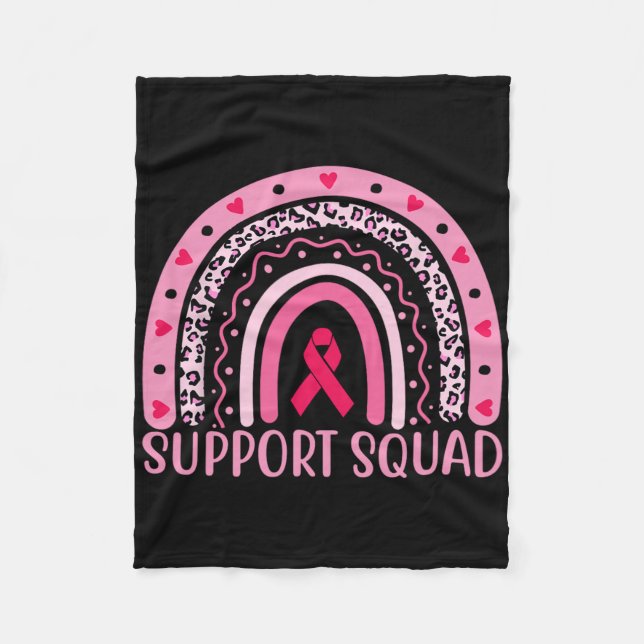 Manta Polar Apoyo al cáncer de mama Escuadrón Guerrero Cáncer  (Anverso)