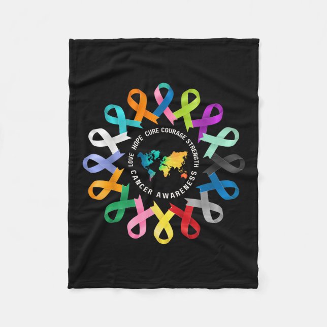 Manta Polar Apoyo de la Cinta de Cáncer para la Lucha contra e (Anverso)