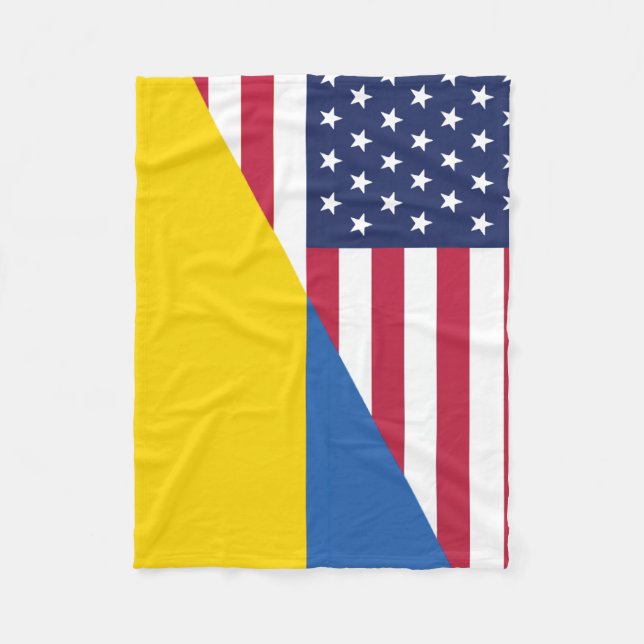 Manta Polar Apoyo norteamericano hacia Ucrania Sherpa Blanket (Anverso)
