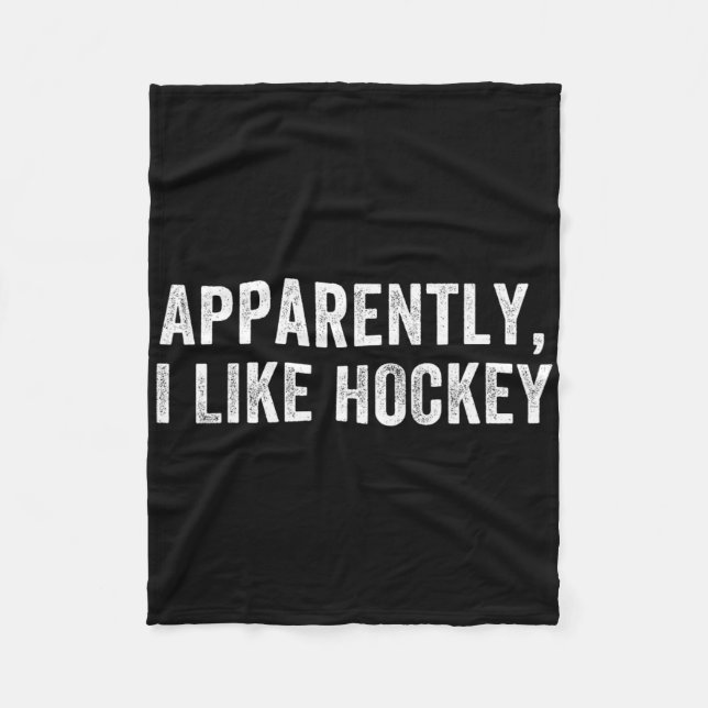 Manta Polar Apparently I Like Hockey, Funny Hockey Season Humo (Anverso)