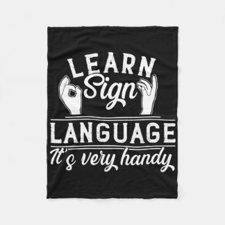 Manta Polar Aprender Lenguaje De Señas Profesor De Asl Concien