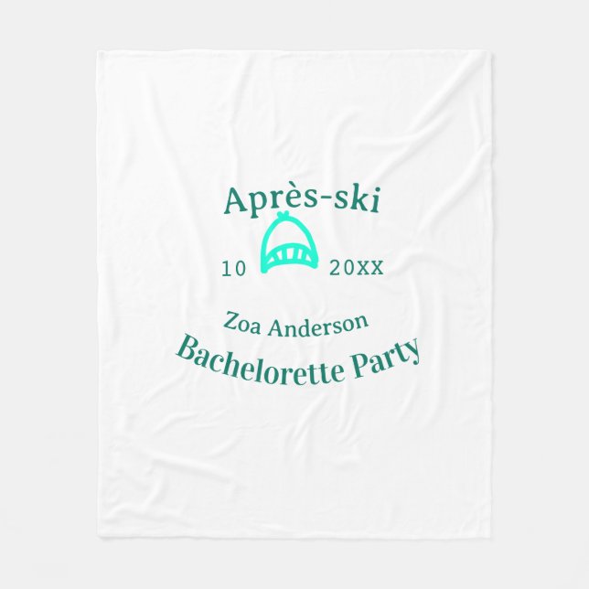 Manta Polar Après-ski bachelorette party turquoise hat name da (Anverso)