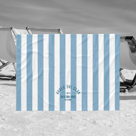 Manta Polar Apres Ski Club Ubicación Personalizado Banda Azul 