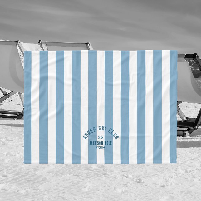 Manta Polar Apres Ski Club Ubicación Personalizado Banda Azul  (Subido por el creador)