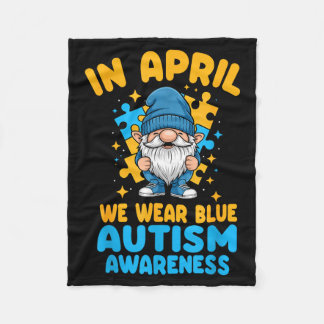 Manta Polar April wear blue autism acceptance gnome puzzle 