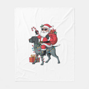 Manta Polar Apuntando a Perro Lover Divertido Santa Riding Apu