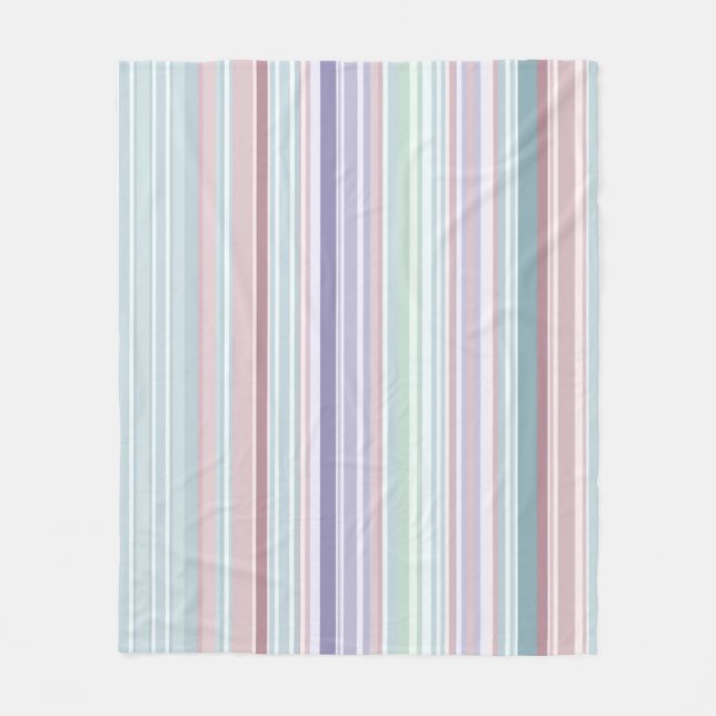 Manta Polar Aqua, Blush and Lavender Stripes (Anverso)