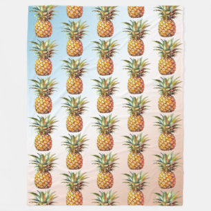 Manta Polar Aqua Cream Happy Tropical Pineapple