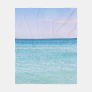 Manta Polar Aqua Lavender Verde azulado Océano olas playa tro