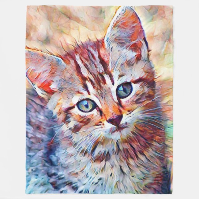 Manta Polar aquarell kitten (Anverso)
