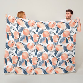 Manta Polar Aquarell Pfirsich Pattern Design