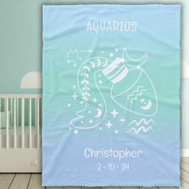 Manta Polar Aquarius Zodiac Star Name Birdate Blue Baby