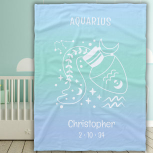 Manta Polar Aquarius Zodiac Star Name Birdate Blue Baby