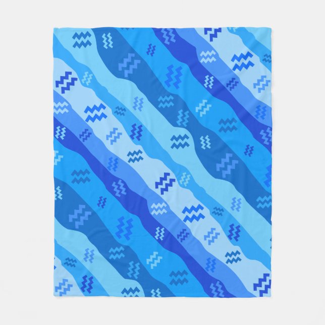 Manta Polar Aquarius Zodiac Stripes (Anverso)