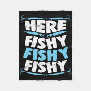 Manta Polar Aquí Peces Peces Peces Camiseta Hombres Mujeres Ni