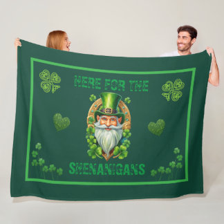 Manta Polar Aquí por los Shenanigans Leprechaun Irlandés