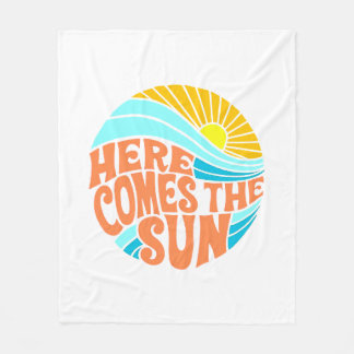 Manta Polar Aquí viene el sol, el estilo retro, el estilo hipp
