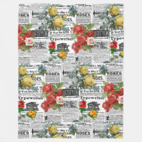 * AR23 Rosas Floral Flor Vibrage Newsprint