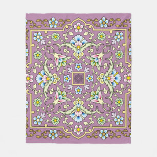 Manta Polar Arabic Floral Frame. Traditional Islamic Design. M