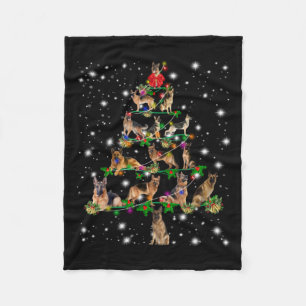 Manta Polar Árbol alemán de Navidad cubierto por linterna
