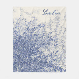 Manta Polar Árbol azul vintage personalizado