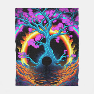 Manta Polar Árbol colorido de la vida