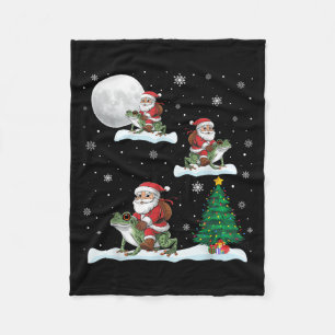 Manta Polar Árbol de alumbrado de Navidad Santa Riding Ison Da