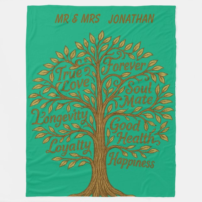 Manta Polar Árbol de Aniversario (Anverso)