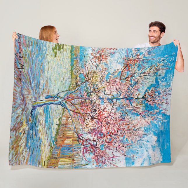 Manta Polar Árbol de arvejas floridas, Van Gogh (In situ)
