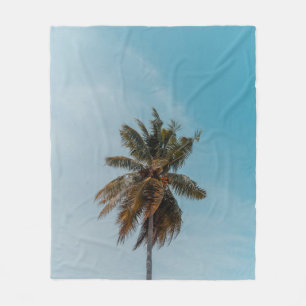 Manta Polar Árbol de coco verde bajo cielo azul