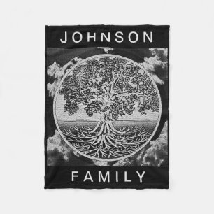 Manta Polar Árbol de familia personalizado