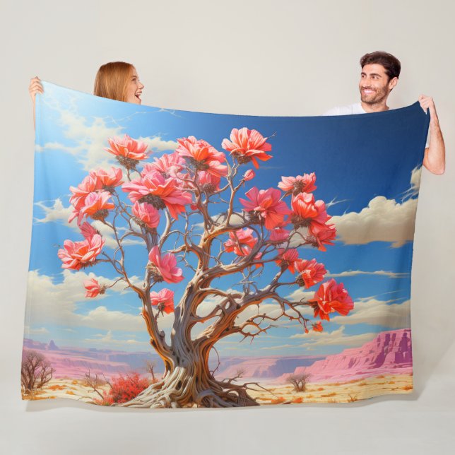Manta Polar Árbol de flores (In situ)