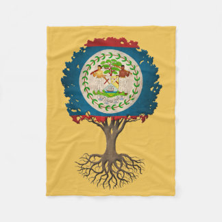 Manta Polar Árbol de la bandera de Belice del personalizable