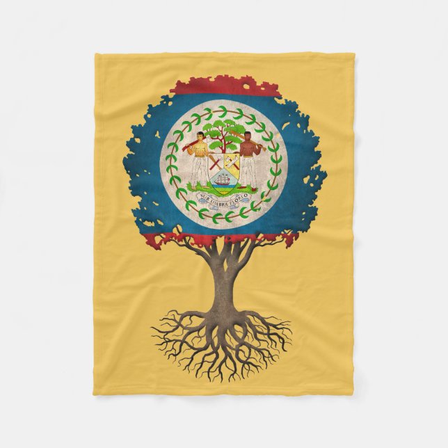 Manta Polar Árbol de la bandera de Belice del personalizable (Anverso)