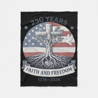 Manta Polar Árbol de la Cruz de la Bandera 250 Años Fe y Liber