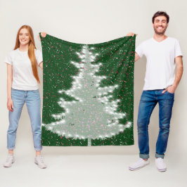 Manta Polar Árbol de Navidad brillante de invierno encantado