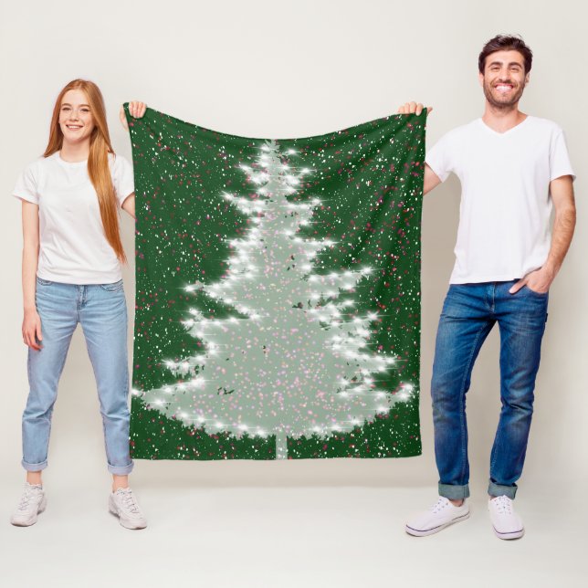 Manta Polar Árbol de Navidad brillante de invierno encantado (In situ)