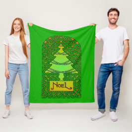 Manta Polar Árbol de Navidad Celta