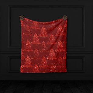 Manta Polar Árbol de Navidad clásico Rojo de cardenales rico