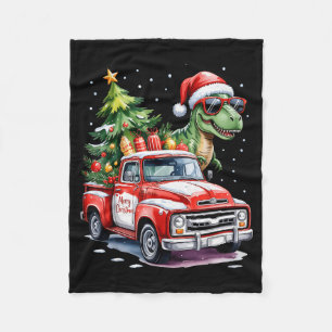 Manta Polar Árbol de Navidad Coche Camión Dinosaurio Trex Navi