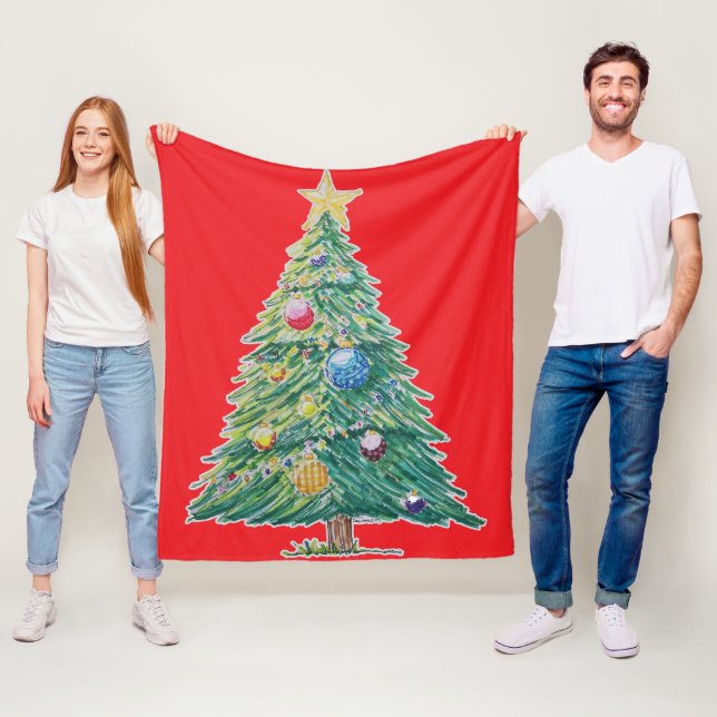 Manta Polar Árbol de Navidad Colorido (In situ)