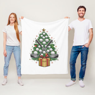 Manta Polar Árbol de Navidad de equipo de golf Navidad Golf