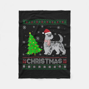 Manta Polar Árbol de Navidad femenino escocés iluminando la fe