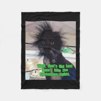 Manta Polar Árbol de Navidad Fundido Cat Lover